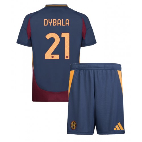 Dres AS Roma Paulo Dybala #21 Rezervni za djecu 2024-25 Kratak Rukav (+ kratke hlače)